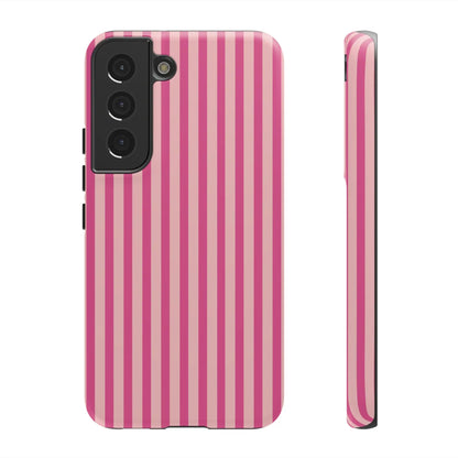 Pink Stripe Everyday Phone Case Cover Protective Smartphone Cover Trendy Accessories - Samsung Galaxy S22 / Matte