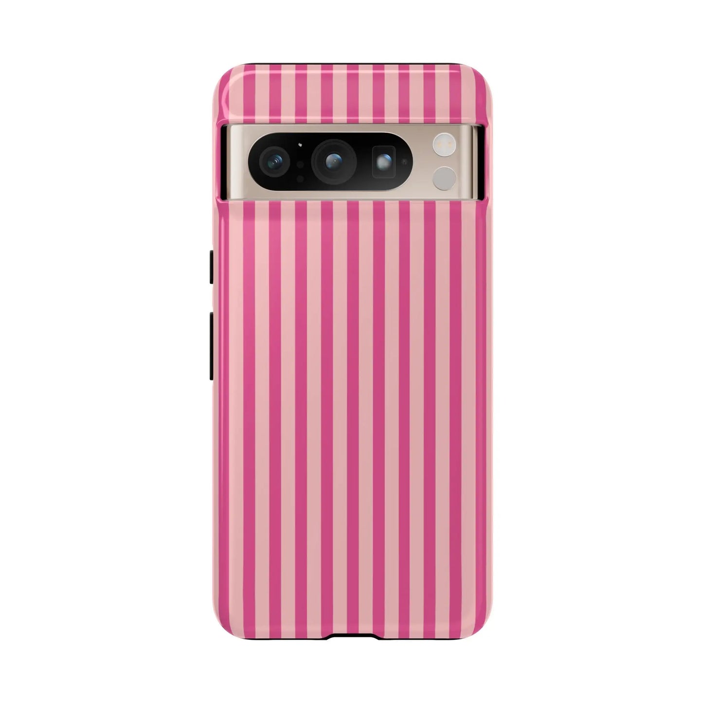 Pink Stripe Everyday Phone Case Cover Protective Smartphone Cover Trendy Accessories - Google Pixel 8 Pro / Glossy