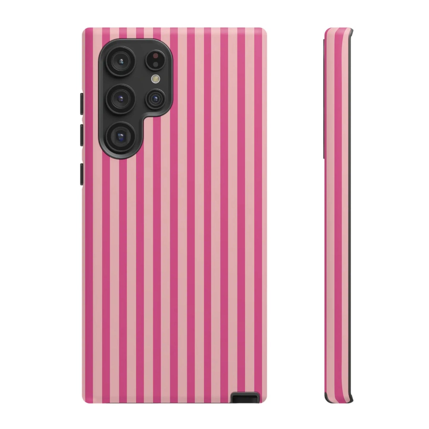Pink Stripe Everyday Phone Case Cover Protective Smartphone Cover Trendy Accessories - Samsung Galaxy S22 Ultra / Matte