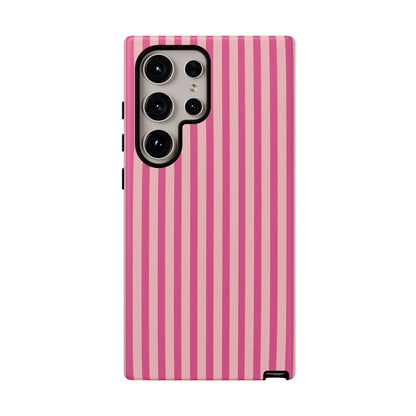 Pink Stripe Everyday Phone Case Cover Protective Smartphone Cover Trendy Accessories - Samsung Galaxy S24 Ultra / Matte