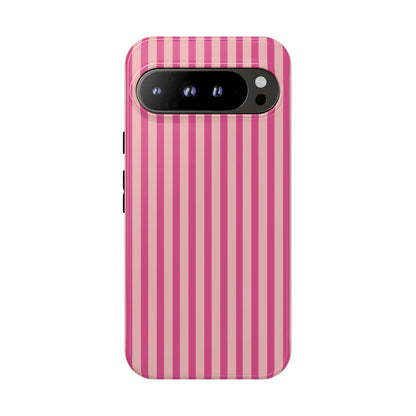 Pink Stripe Everyday Phone Case Cover Protective Smartphone Cover Trendy Accessories - Google Pixel 9 Pro XL / Glossy