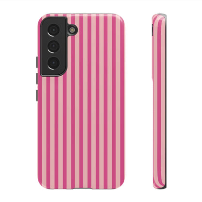 Pink Stripe Everyday Phone Case Cover Protective Smartphone Cover Trendy Accessories - Samsung Galaxy S22 / Glossy