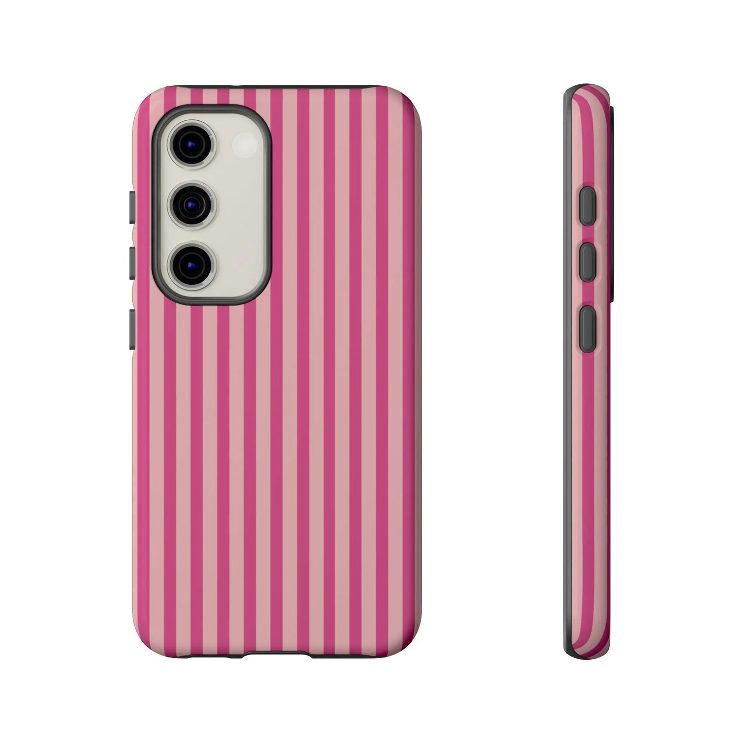 Pink Stripe Everyday Phone Case Cover Protective Smartphone Cover Trendy Accessories - Samsung Galaxy S23 / Glossy