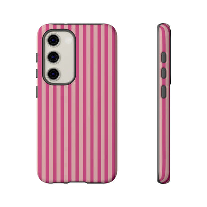 Pink Stripe Everyday Phone Case Cover Protective Smartphone Cover Trendy Accessories - Samsung Galaxy S23 / Glossy