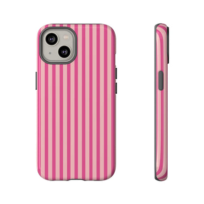 Pink Stripe Everyday Phone Case Cover Protective Smartphone Cover Trendy Accessories - iPhone 14 / Glossy - Phone Case