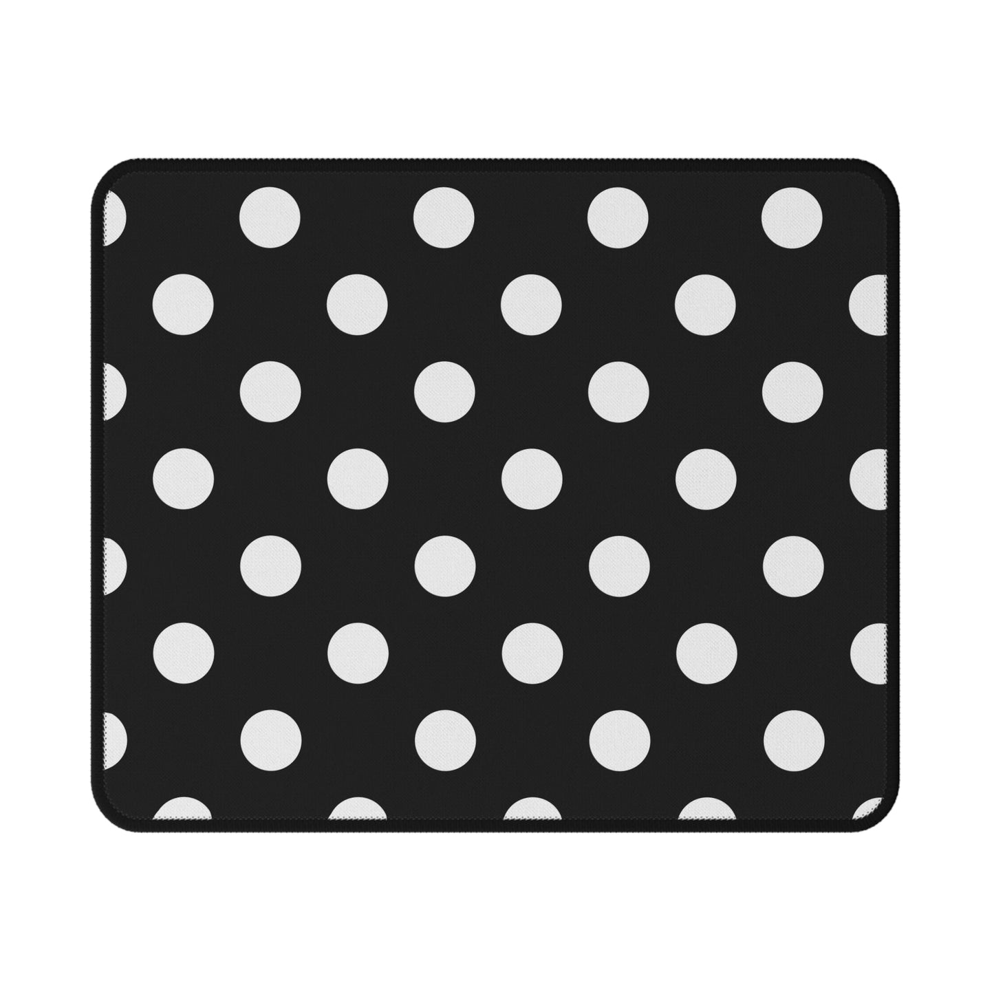 Polka Dot Black & White Non-Slip Gaming Mouse Pad - 9.5’’ × 8’’ - Mouse Pad