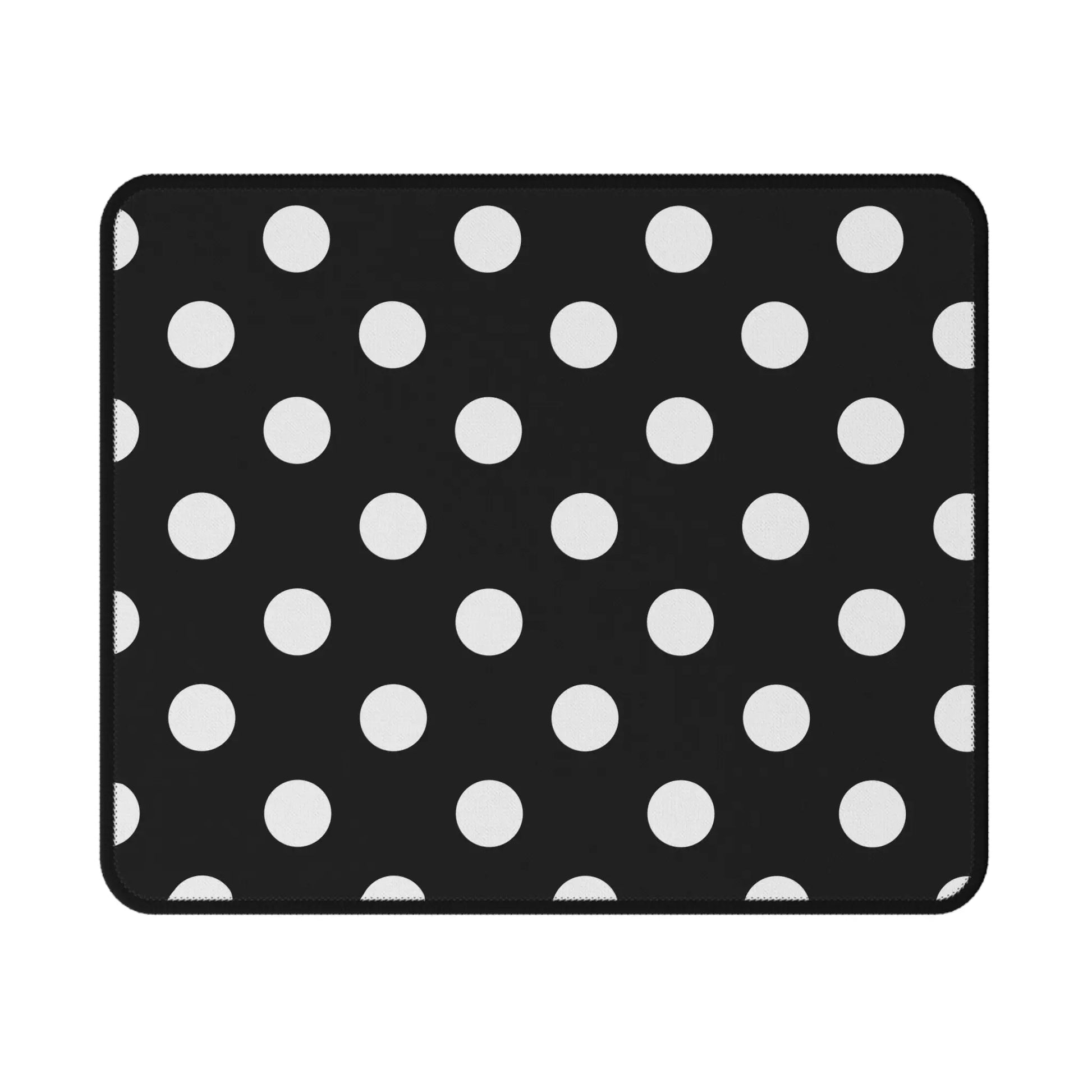 Polka Dot Black & White Non-Slip Gaming Mouse Pad - 9.5’’ × 8’’ - Mouse Pad