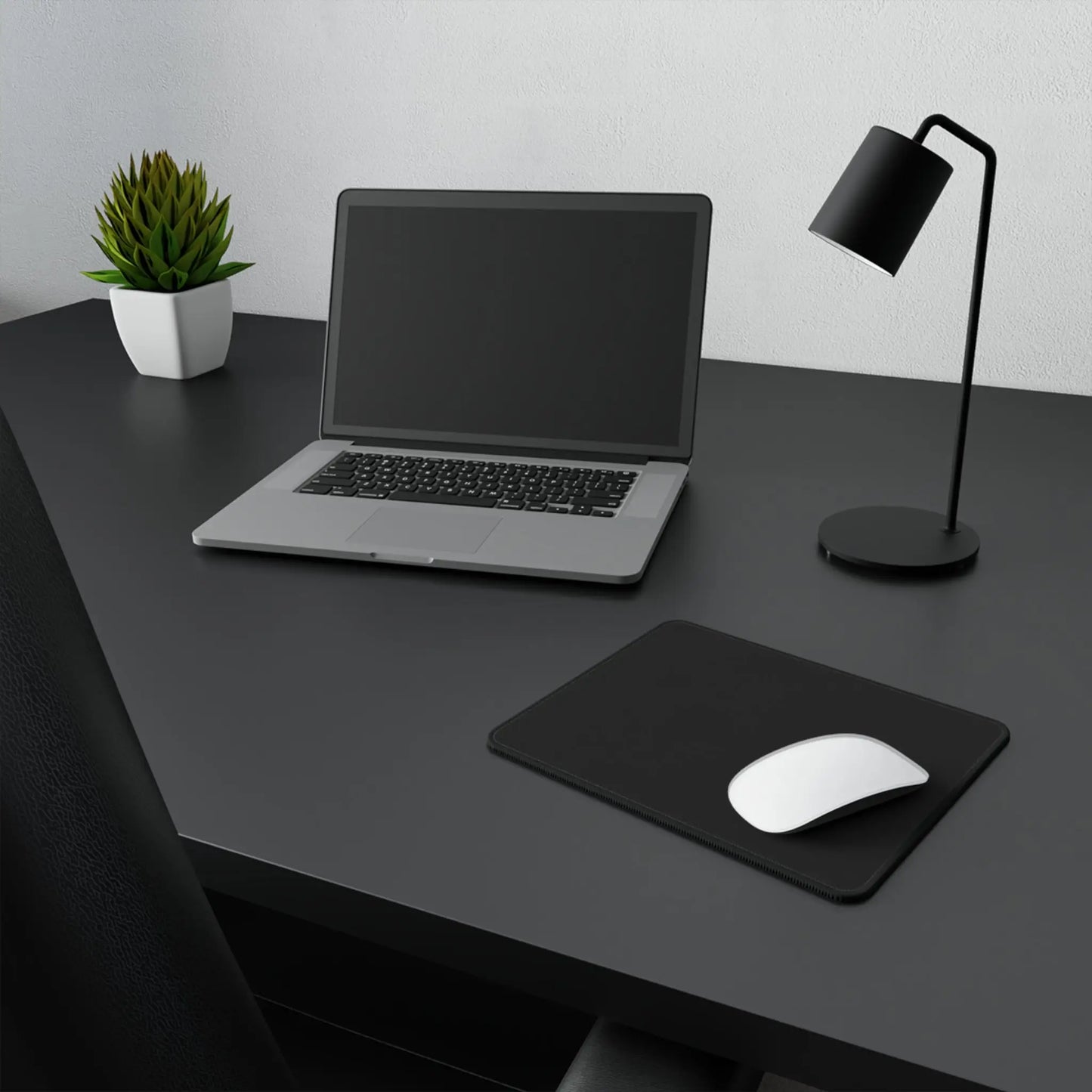 Premium Black Non‑Slip Gaming Mouse Pad — Smooth Surface Rubber Grip Base - 9.5’’ × 8’’ - Mouse Pad