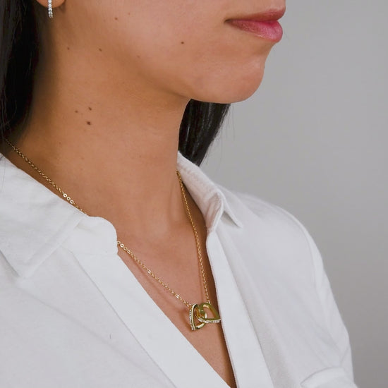 Beautiful wife Interlocking Heart Necklace Jewellery