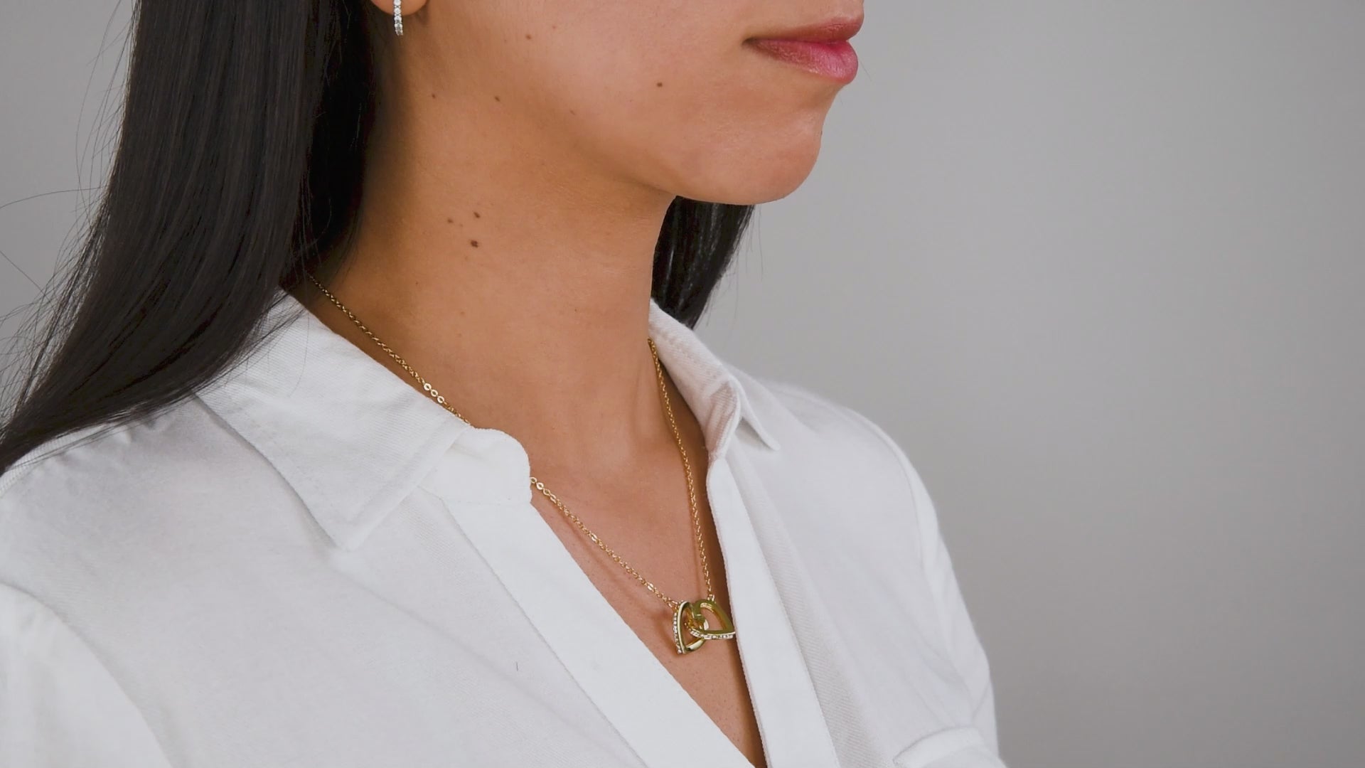 Beautiful wife Interlocking Heart Necklace Jewellery