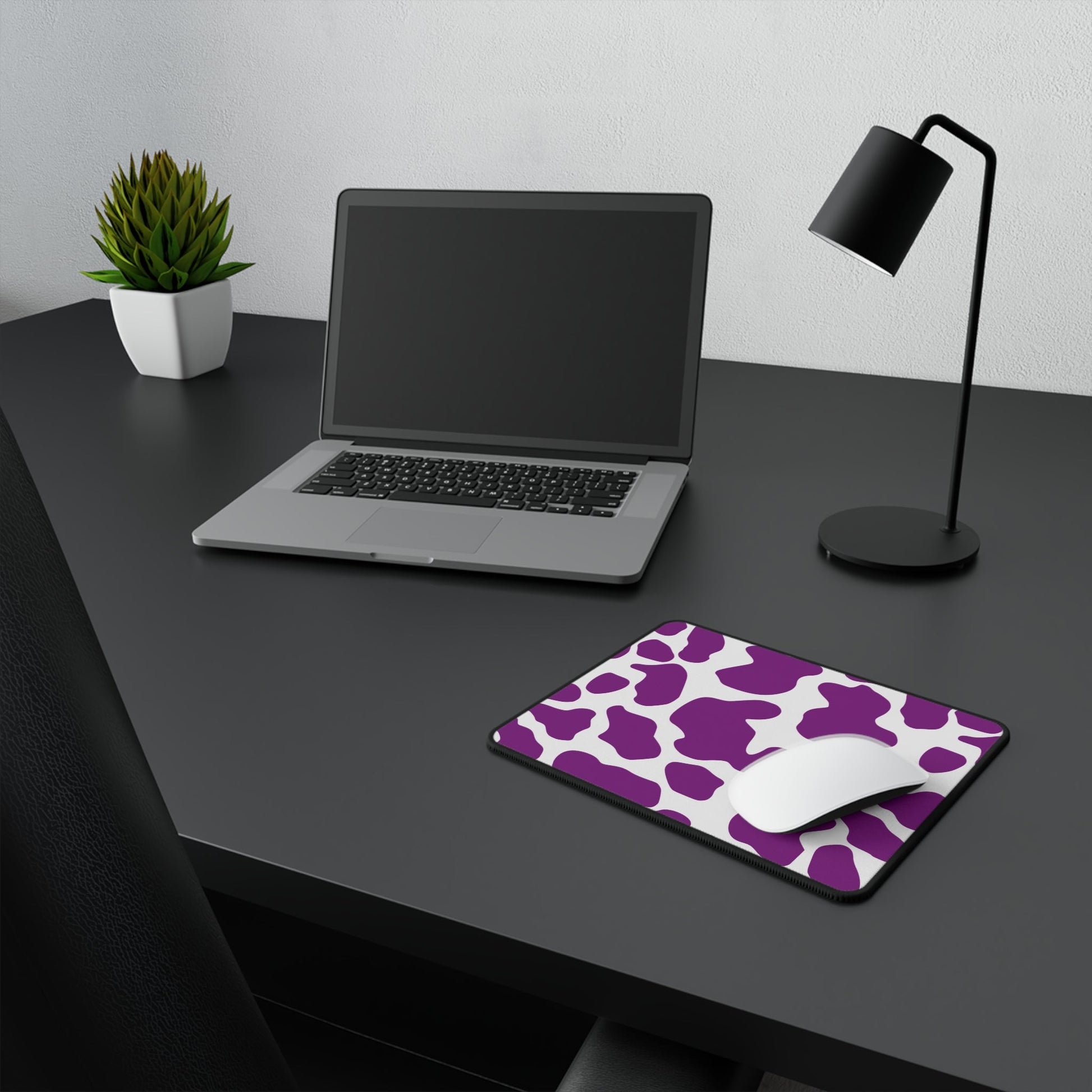 Purple Cow Print Non-Slip Gaming Mouse Pad - 9.5’’ × 8’’ - Home Decor
