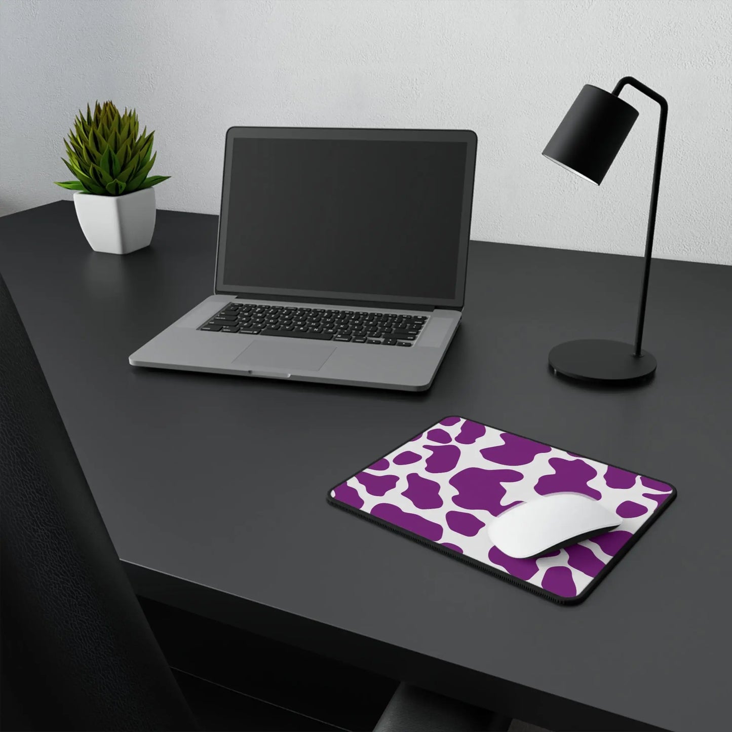 Purple Cow Print Non-Slip Gaming Mouse Pad - 9.5’’ × 8’’ - Home Decor