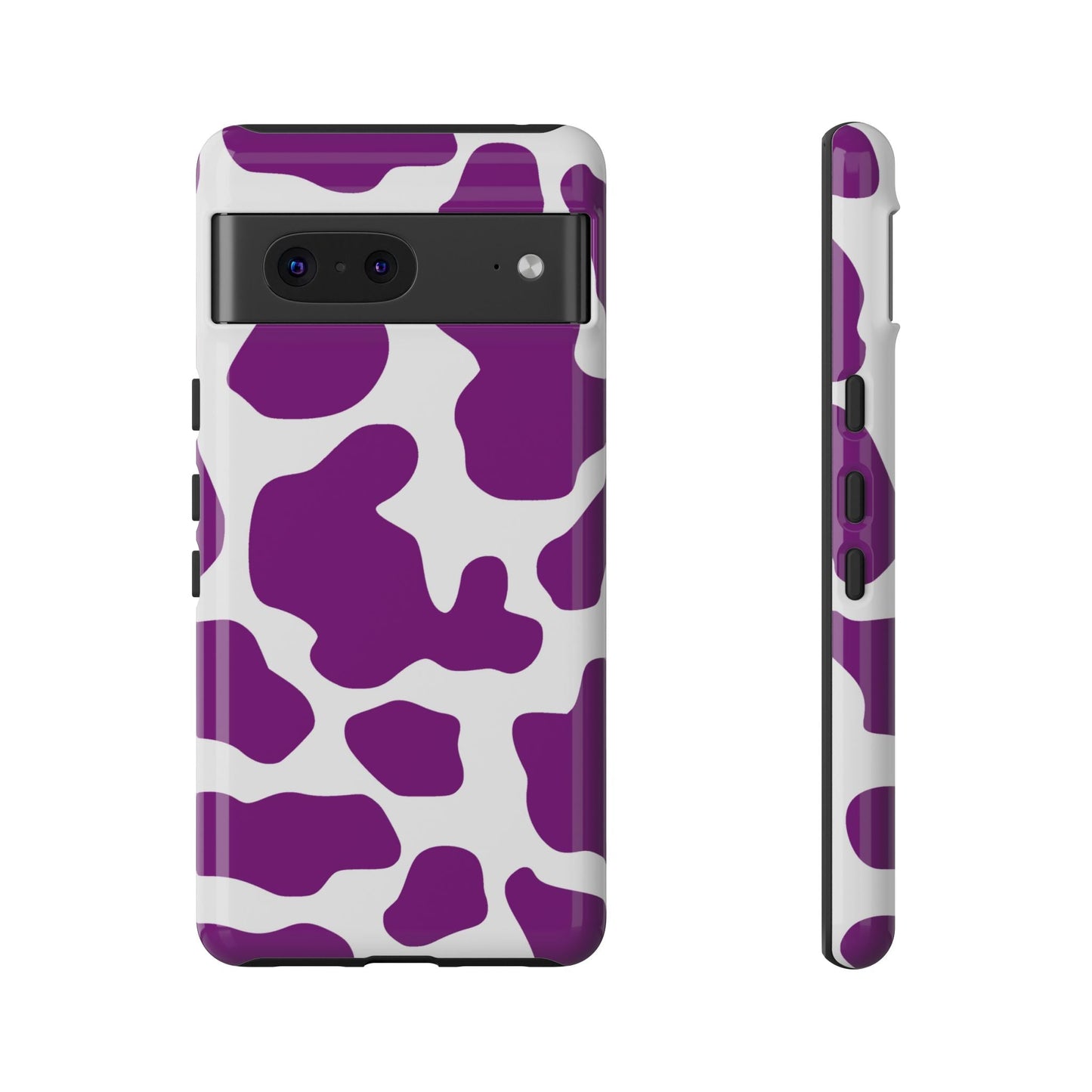 Purple Cow print Phone Case Cover - Google Pixel 7 / Glossy - Phone Case
