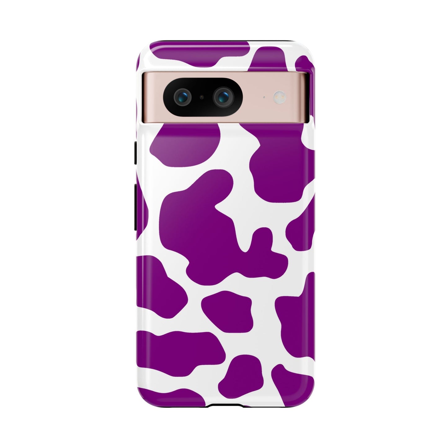 Purple Cow print Phone Case Cover - Google Pixel 8 / Glossy - Phone Case