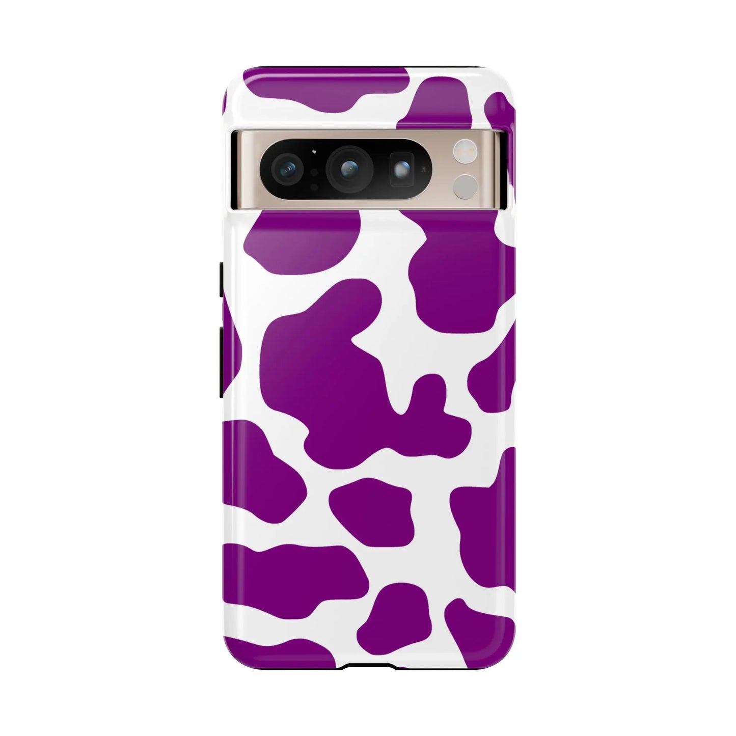 Purple Cow print Phone Case Cover - Google Pixel 8 Pro / Glossy - Phone Case