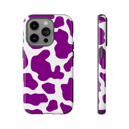 Purple Cow print Phone Case Cover - iPhone 14 Pro / Glossy - Phone Case