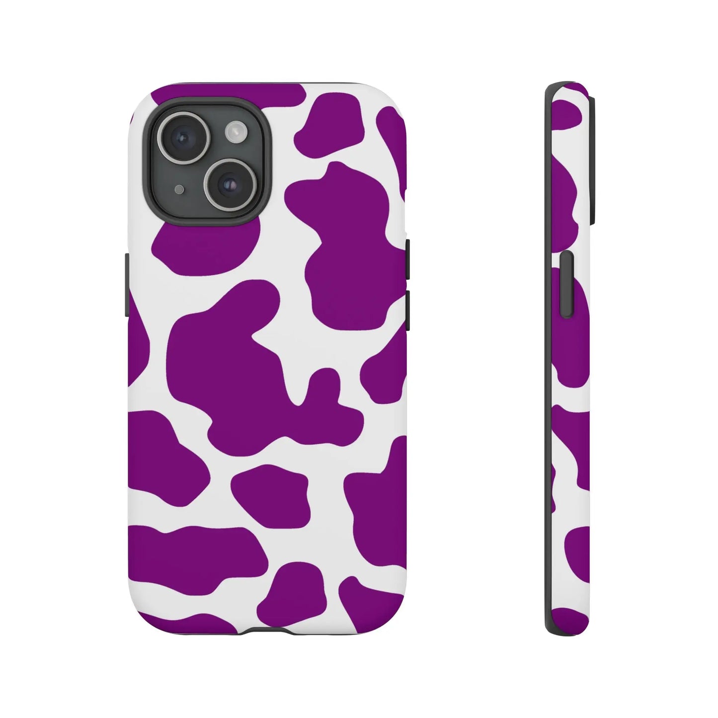 Purple Cow print Phone Case Cover - iPhone 15 / Matte - Phone Case