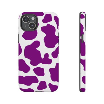 Purple Cow print Phone Case Cover - iPhone 15 Plus / Matte - Phone Case