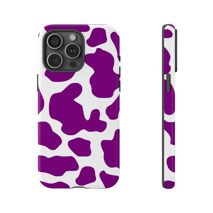 Purple Cow print Phone Case Cover - iPhone 15 Pro Max / Glossy - Phone Case