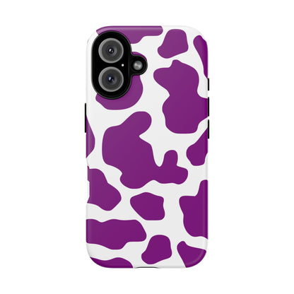 Purple Cow print Phone Case Cover - iPhone 16 / Matte - Phone Case