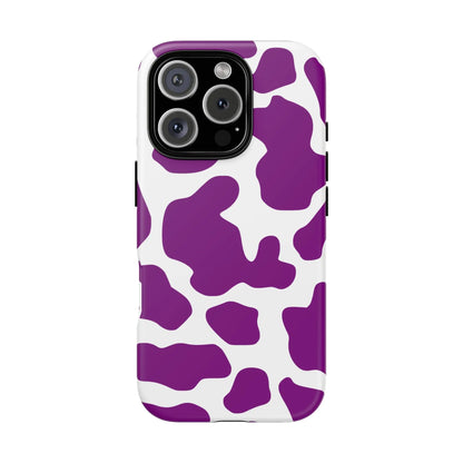 Purple Cow print Phone Case Cover - iPhone 16 Pro / Matte - Phone Case