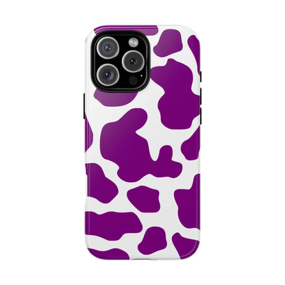 Purple Cow print Phone Case Cover - iPhone 16 Pro Max / Glossy - Phone Case