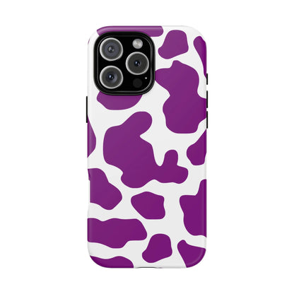 Purple Cow print Phone Case Cover - iPhone 16 Pro Max / Matte - Phone Case