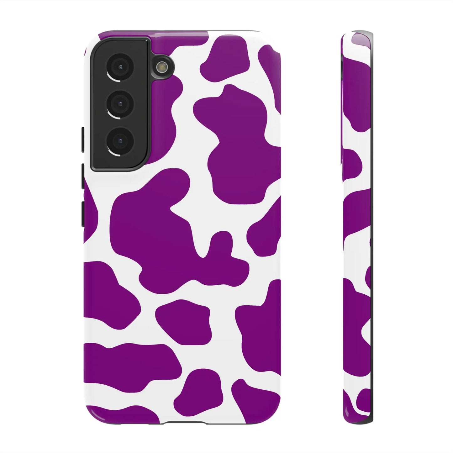 Purple Cow print Phone Case Cover - Samsung Galaxy S22 / Glossy - Phone Case