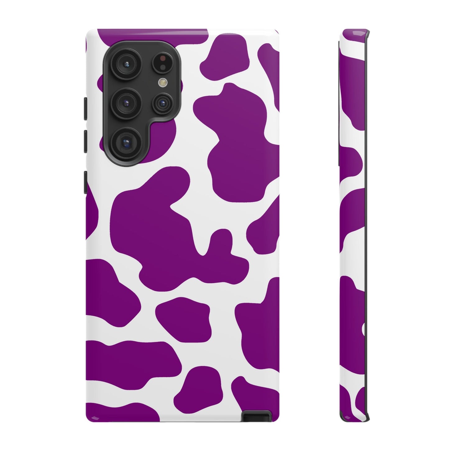 Purple Cow print Phone Case Cover - Samsung Galaxy S22 Ultra / Glossy - Phone Case