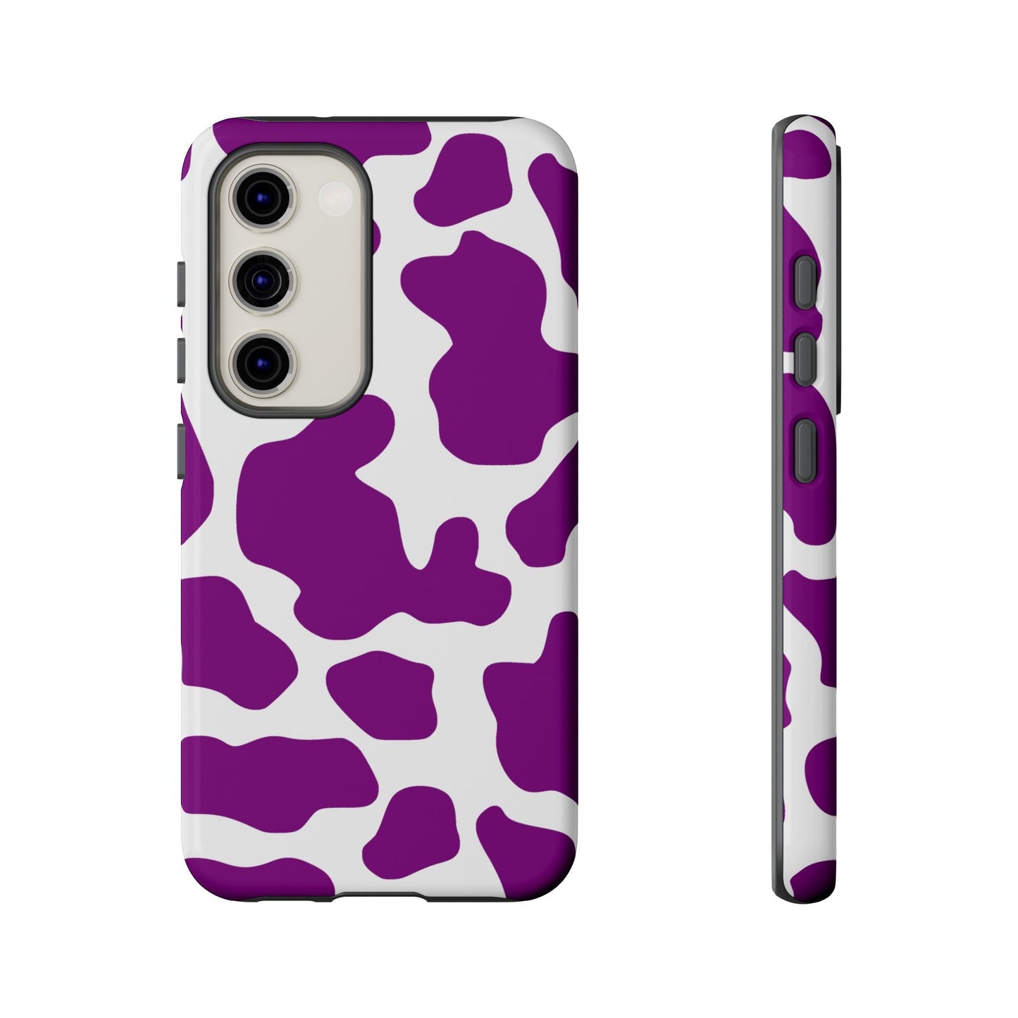 Purple Cow print Phone Case Cover - Samsung Galaxy S23 / Glossy - Phone Case