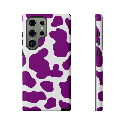 Purple Cow print Phone Case Cover - Samsung Galaxy S23 Ultra / Glossy - Phone Case