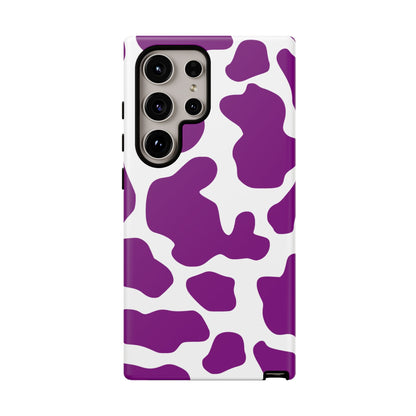 Purple Cow print Phone Case Cover - Samsung Galaxy S24 Ultra / Matte - Phone Case