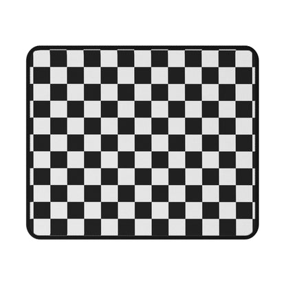 Racing Flag Checked Black White Gaming Mouse Pad Non-Slip Mat - 9.5’’ × 8’’ - Mouse Pad