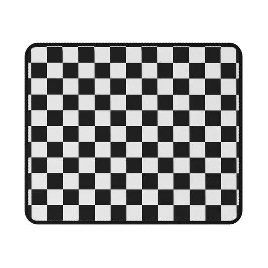 Racing Flag Checked Black White Gaming Mouse Pad Non-Slip Mat - 9.5’’ × 8’’ - Mouse Pad