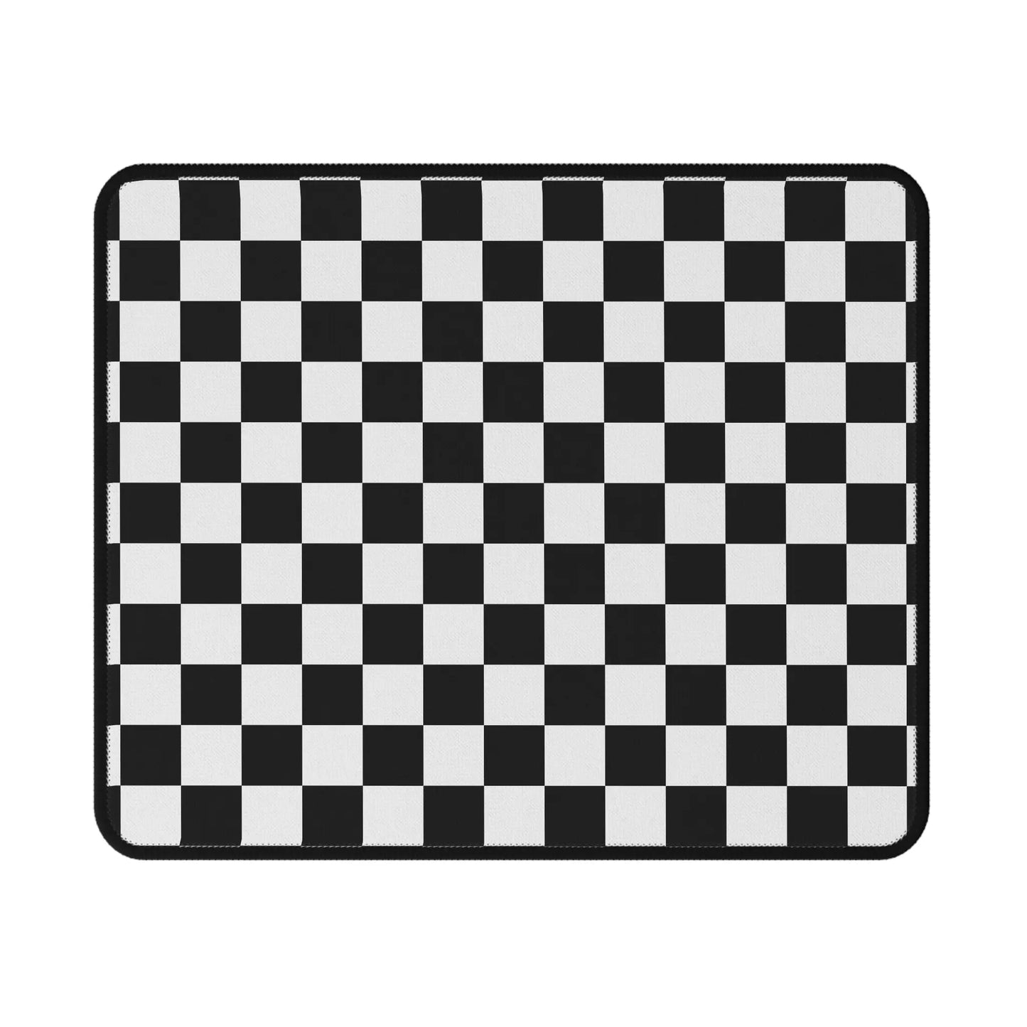 Racing Flag Checked Black White Gaming Mouse Pad Non-Slip Mat - 9.5’’ × 8’’ - Mouse Pad