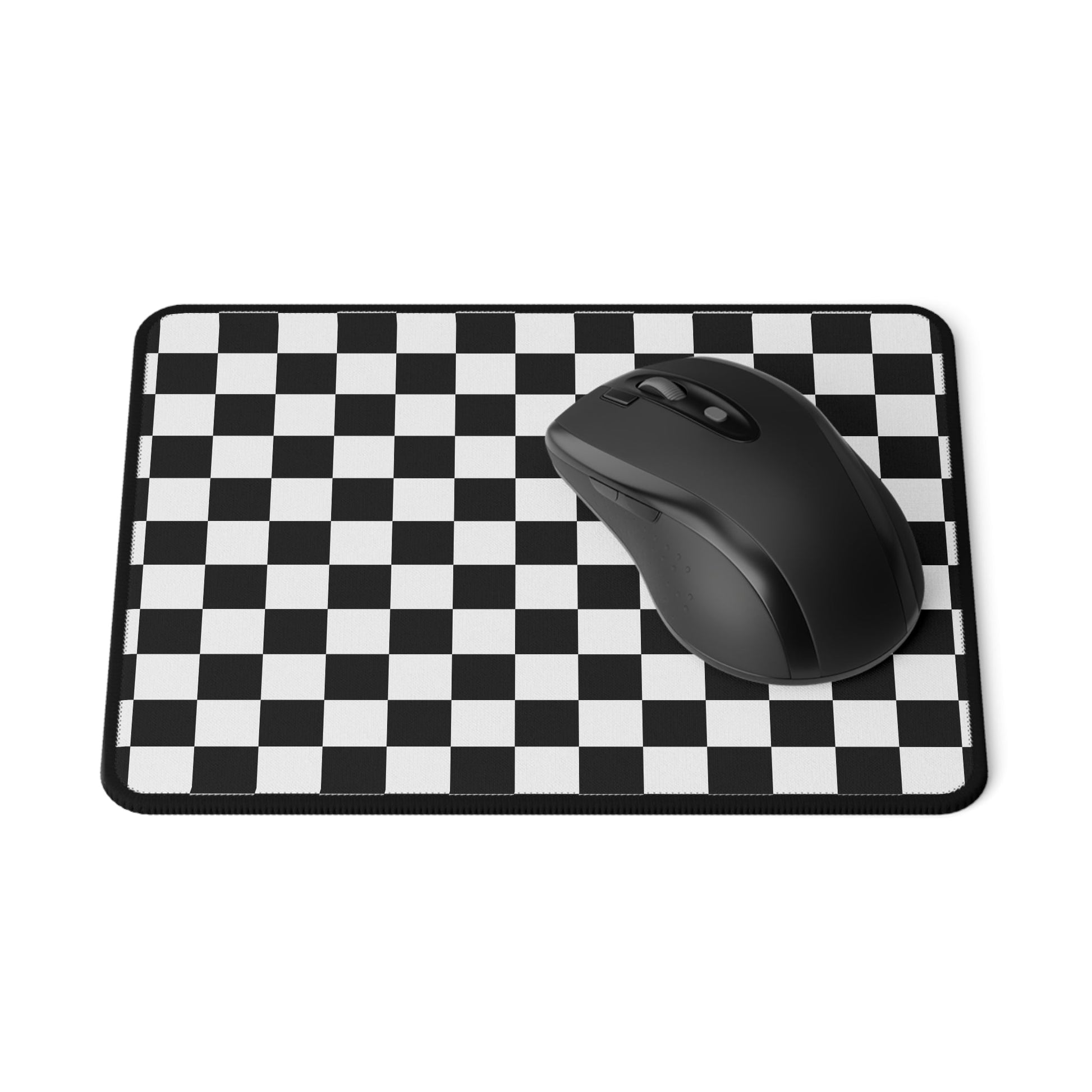 Racing Flag Checked Black White Gaming Mouse Pad Non-Slip Mat - 9.5’’ × 8’’ - Mouse Pad