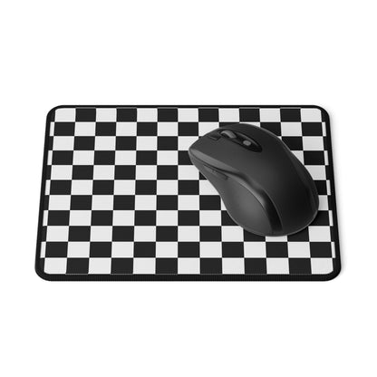 Racing Flag Checked Black White Gaming Mouse Pad Non-Slip Mat - 9.5’’ × 8’’ - Mouse Pad