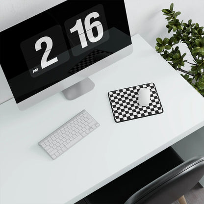 Racing Flag Checked Black White Gaming Mouse Pad Non-Slip Mat - 9.5’’ × 8’’ - Mouse Pad