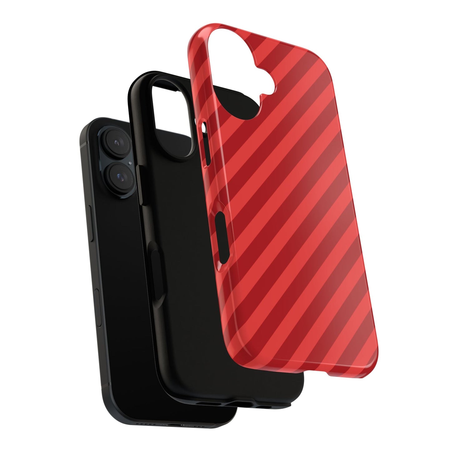 Red Stripes Hard Shell Phone CaseCover - Phone Case