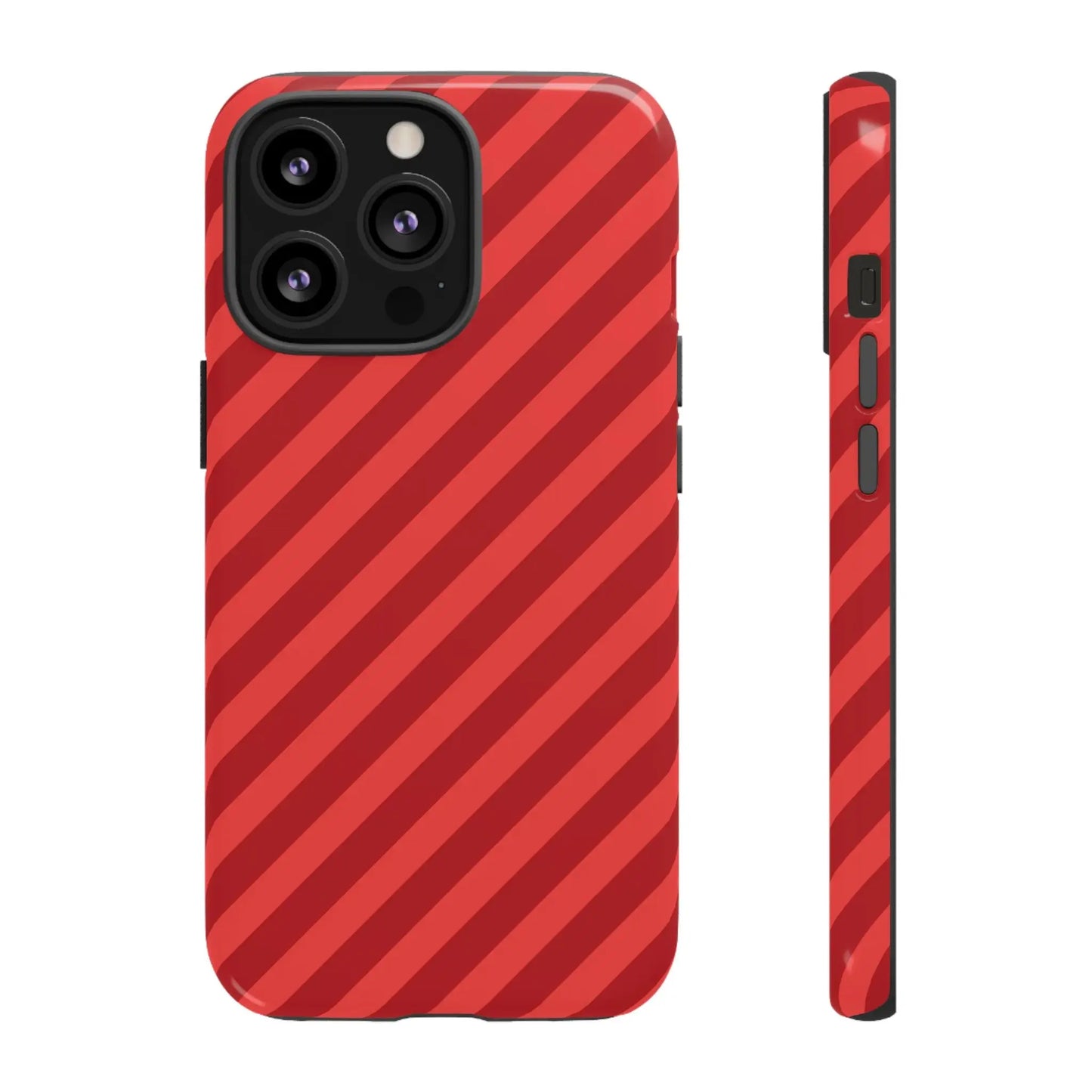 Red Stripes Hard Shell Phone CaseCover - iPhone 13 Pro / Glossy - Phone Case