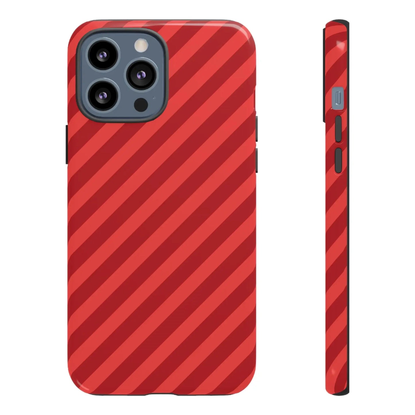 Red Stripes Hard Shell Phone CaseCover - iPhone 13 Pro Max / Glossy - Phone Case