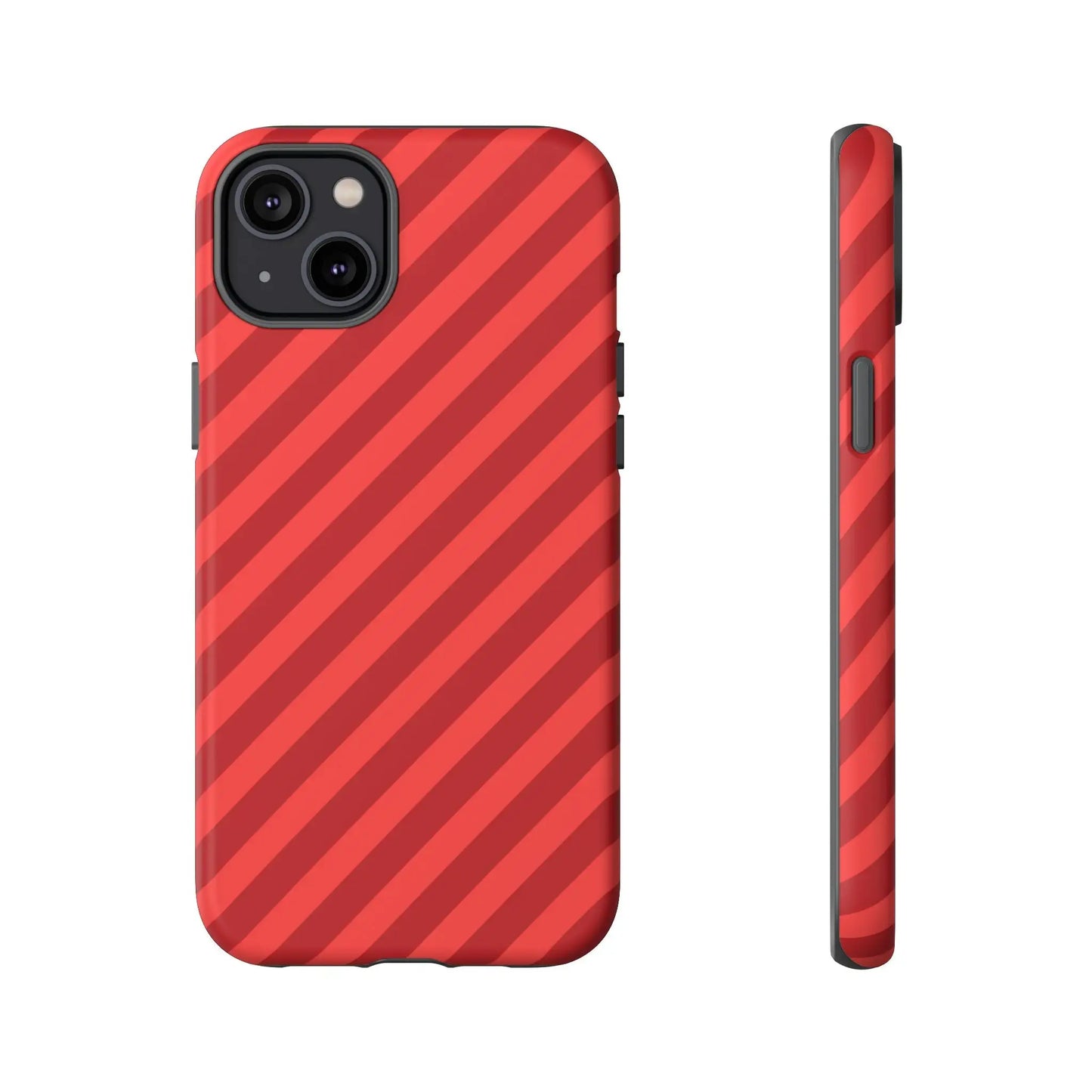 Red Stripes Hard Shell Phone CaseCover - iPhone 14 Plus / Matte - Phone Case