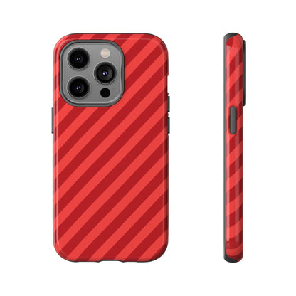 Red Stripes Hard Shell Phone CaseCover - iPhone 14 Pro / Glossy - Phone Case