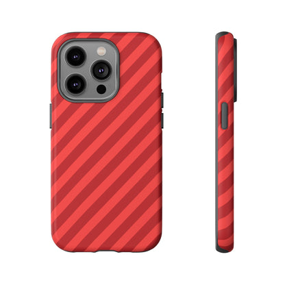 Red Stripes Hard Shell Phone CaseCover - iPhone 14 Pro / Matte - Phone Case