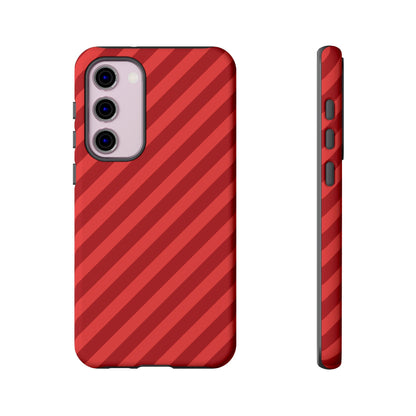 Red Stripes Hard Shell Phone CaseCover - Samsung Galaxy S23 Plus / Matte - Phone Case