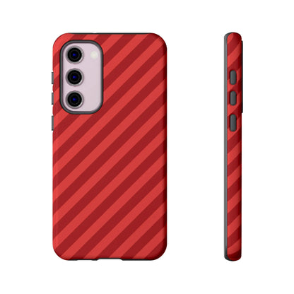 Red Stripes Hard Shell Phone CaseCover - Samsung Galaxy S23 Plus / Glossy - Phone Case