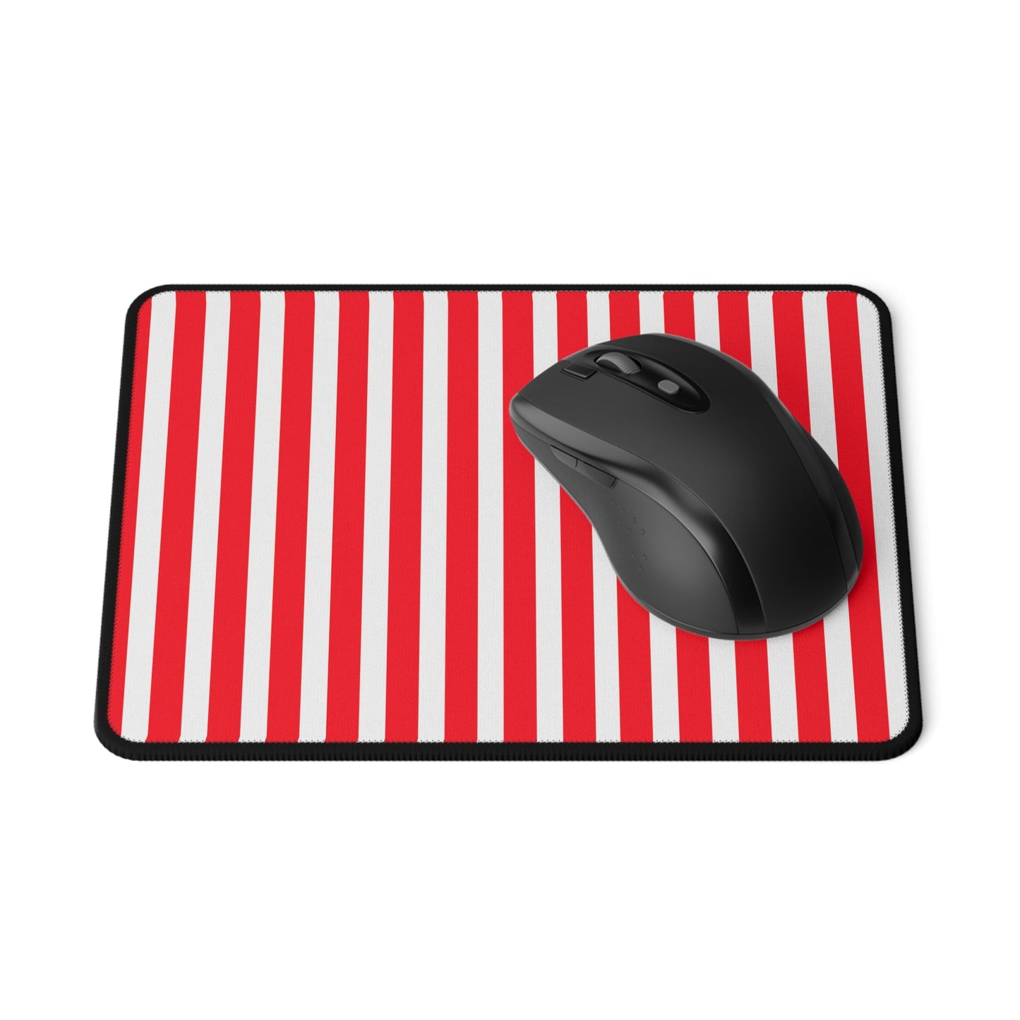 Red & White Striped Non‑Slip Gaming Mouse Pad - 9.5’’ × 8’’ - Mouse Pad