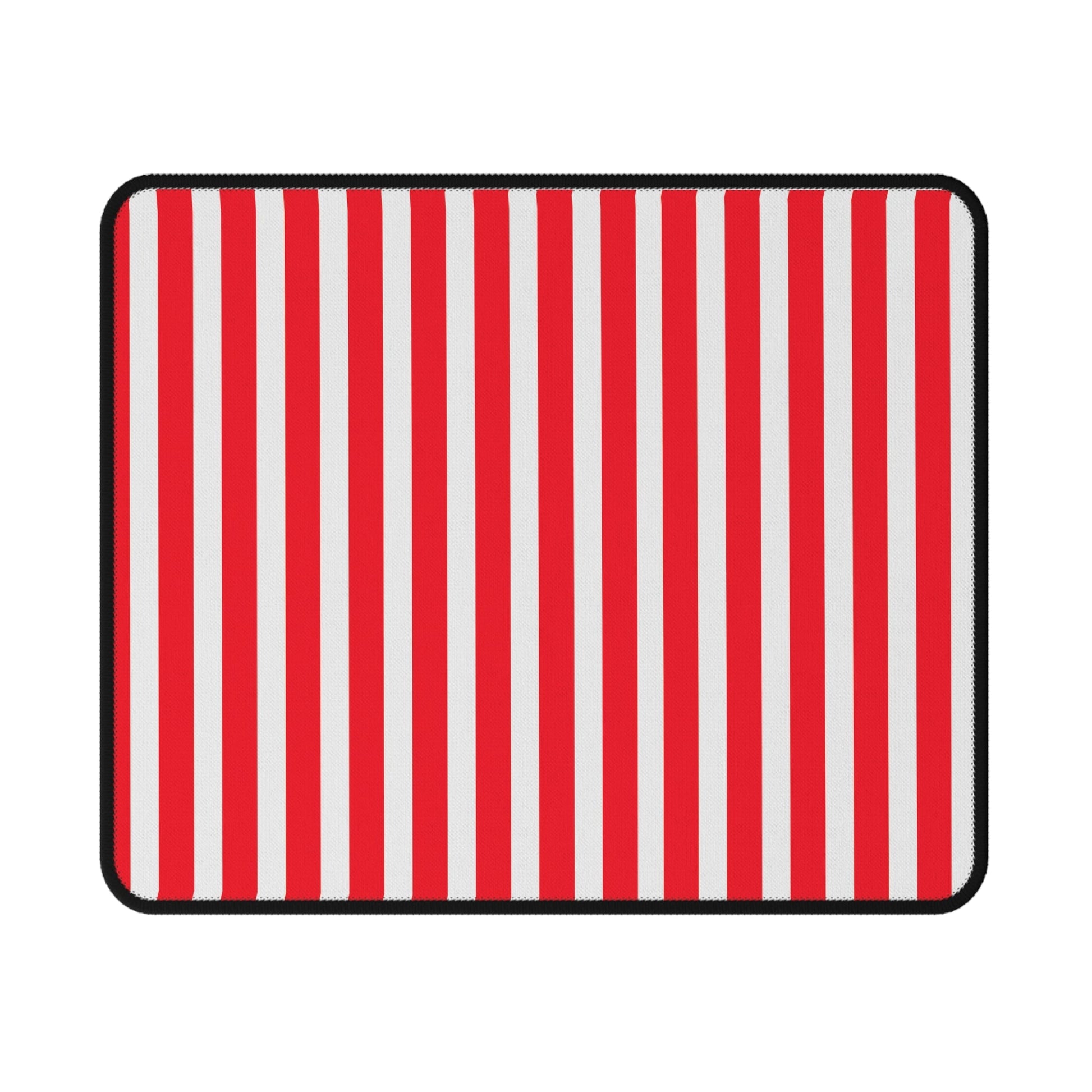 Red & White Striped Non‑Slip Gaming Mouse Pad - 9.5’’ × 8’’ - Mouse Pad
