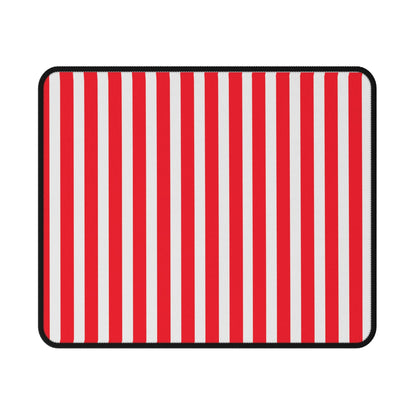 Red & White Striped Non‑Slip Gaming Mouse Pad - 9.5’’ × 8’’ - Mouse Pad