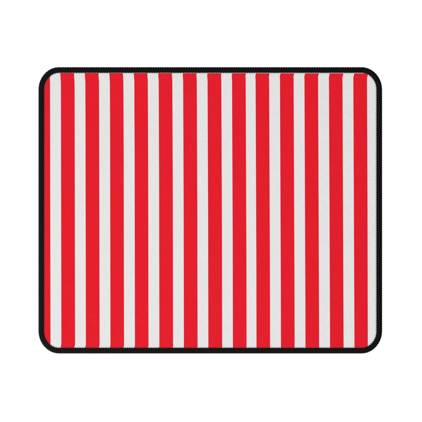 Red & White Striped Non‑Slip Gaming Mouse Pad - 9.5’’ × 8’’ - Mouse Pad